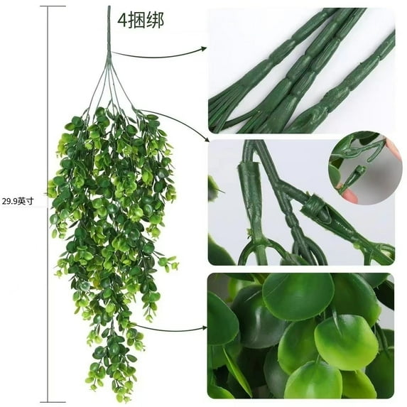 Eoozwa Vine Plant Fake Ferns Artificial Plants Large Faux Hanging Plant Artificial Hanging Plants Wall Plants Fake Ivy Room Decor Home Garden Wedding Party Indoor Outdoor Decorations
