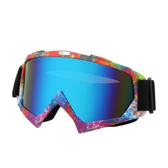 Eoozwa Windproof Ski Goggles UV Protection Anti Fog Lens Winter Sports Eyewear One Size Fits All Men Women Comfortable TPU Frame For Snowboarding Cycling