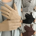 thumbnail image 1 of Eoperou 1 Pair Gloves Thicken Keep Warm Solid Color Winter Long Full Fingers Men Bicycle Gloves Cycling Accessories, 1 of 8