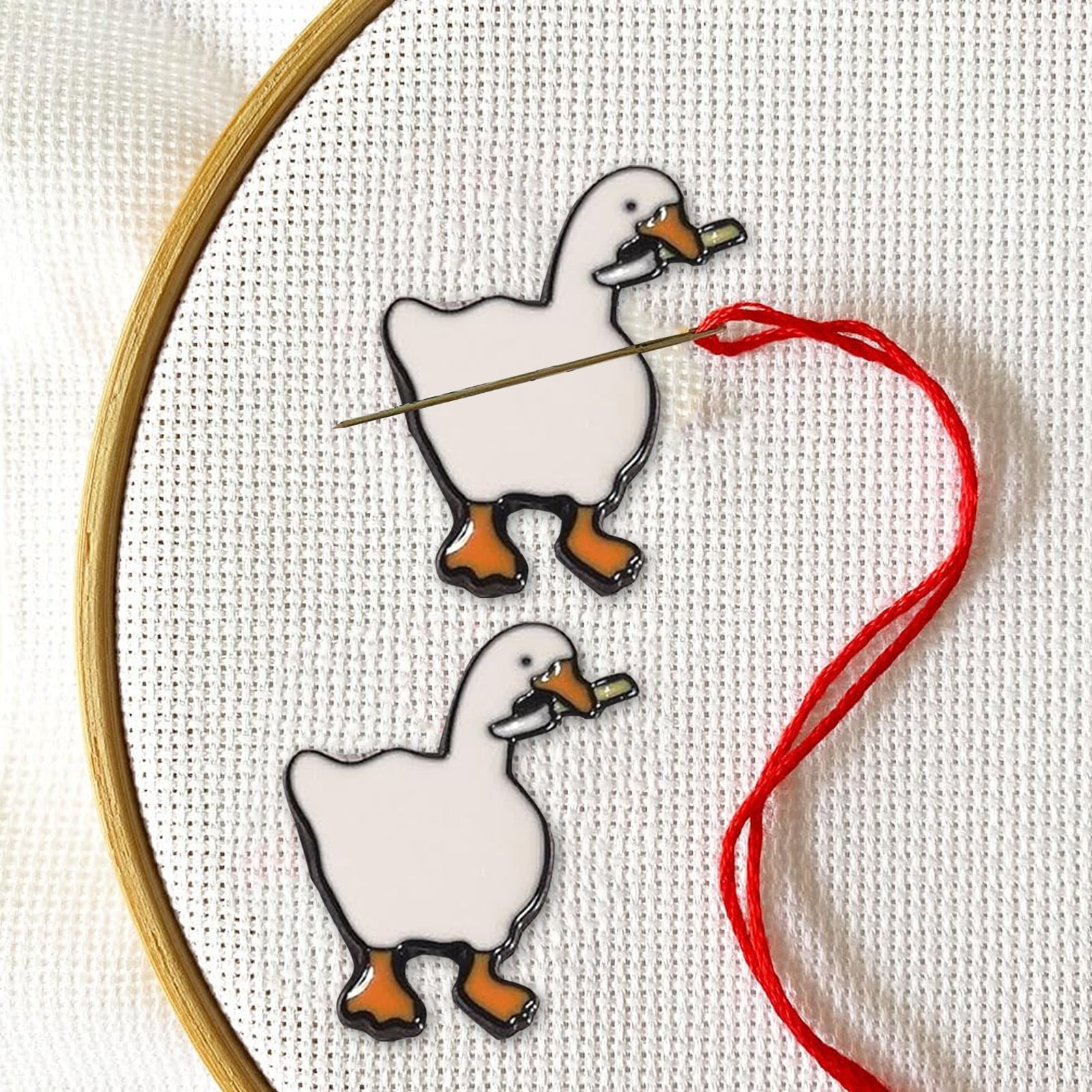 5Pcs Cross Stitch Roll Clips - Plastic Embroidery Fabric Holders For Needlework