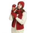 thumbnail image 1 of Eoperou 3-Piece Unisex Winter Warmth Set: Thick Knit Beanie, Scarf & Gloves - Enhanced Grip Gloves, Elastic Ear Flaps, Windproof for Outdoor Cycling & Winter Activities, 1 of 8