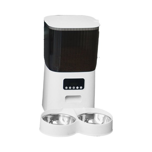 Eoperou 5L Automatic Cat Feeder Wi-Fi Smart - Pet Feeder App Control Cat Dry Food Dispenser Dual Power Supply Timed Cat Feeder for Cats Dogs