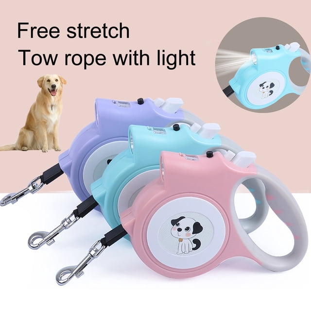 Eoperou 5m Retractable Pet Leash with LED Flashlight Ergonomic Handle ...