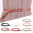 thumbnail image 1 of Eoperou Adjustable Multi Holes Women Belt Faux Leather Alloy Buckle Thin Belt Clothes Ornament, 1 of 7