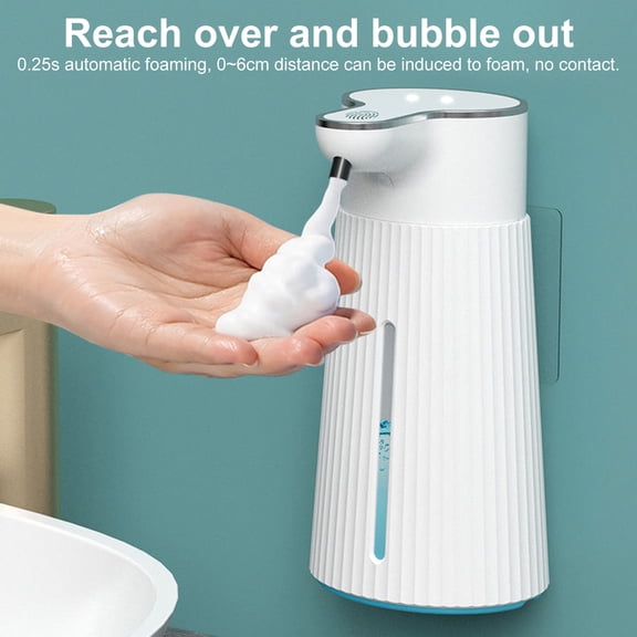 Eoperou Automatic Soap Dispenser - 400ml Rechargeable 500mAh Battery Wall-Mounted Touchless Sensor Soap Dispenser Home Supplies