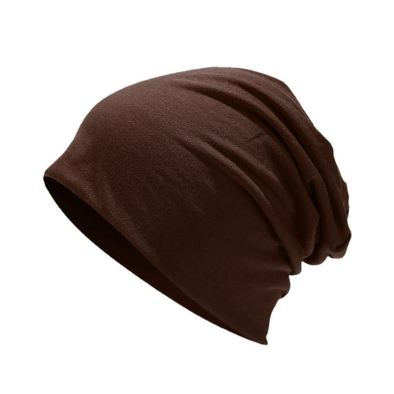 Eoperou Beanie Hat Double-layers Thin Stretchy Slouchy Baggy Keep Warm Solid Color Spring Autumn Women Men Couple Skull Cap for Outdoor
