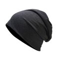 thumbnail image 1 of Eoperou Beanie Hat Double-layers Thin Stretchy Slouchy Baggy Keep Warm Solid Color Spring Autumn Women Men Couple Skull Cap for Outdoor, 1 of 8