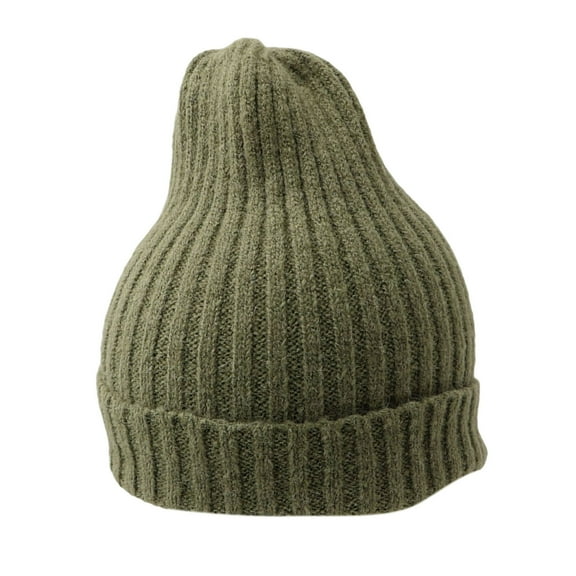 Eoperou Beanie Hat No Brim Crimping Elastic Comfortable Breathable Keep Warm Solid Color Women Winter Knitted Beanie Cap Wild Accessories