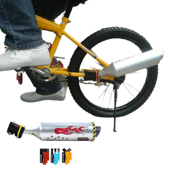 Eoperou Bicycle Exhaust Pipe: with 6 Sound Effects MTB Road Mountain Bike Sound Maker Motorcycle Turbo Sound Exhaust System