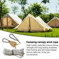 thumbnail image 1 of Eoperou Camping Canopy Rope Hanger High Strength Windproof Rope Adjustable Loose-Proof Design Wind Rope Clip Hanger with Carabiner for Tent Grow Light Camping Lamps, 1 of 8