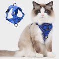 thumbnail image 1 of Eoperou Cat Harness And Leash Reflective Strips Jacket Breathable Adjustable Vest Harness Escape Proof Easy Control Leash for Cats, 1 of 8