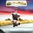 thumbnail image 1 of Eoperou Crochet Possum Car Hanging Decoration Handmade Knitting Mouse Auto Rearview Mirror Ornament Animal Pendant Car Interior Accessories, 1 of 8