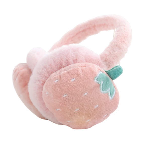 Eoperou Earmuffs Fruit Shape Thick Elastic Plush Anti-slip Ear Protection Adjustable Pineapple Outdoor Ear Cover for Skiing