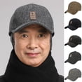 thumbnail image 1 of Eoperou Father Winter Baseball Hat Brim Breathable Earflaps Ears Thicken Keep Warn Decoration Sunscreen Elderly People Hat for Daily Wear, 1 of 8