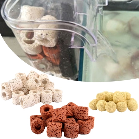 Eoperou Filter Material Purify Water Aquarium Filter Biochemical Ball Aquarium Fish Tank Filter Media for Filter Cartridge