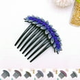thumbnail image 1 of Eoperou Flower Hairpin Light Luxury Wheat Design Temperament Geometry Handworked Decorate Headwear Rhinestones Flower Hair Comb Clip Wedding Headpieces, 1 of 8
