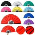 thumbnail image 1 of Eoperou Folding Fan Pure Color Strong Fan Bone Lightweight Retro Style Kung Fu Fan Tai Chi Fan Chinese Dance Fan Party Decoration Fan, 1 of 8