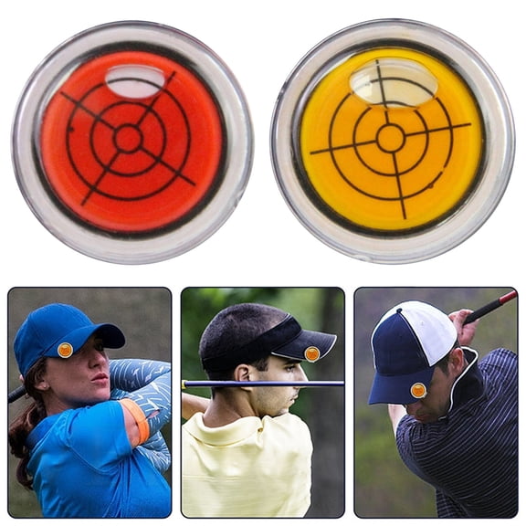 Eoperou Golf Ball Marker: Round Cap Clip Mark with Level Function Magnetic Golf Ball Line Marker Tool