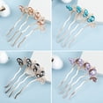 thumbnail image 1 of Eoperou Hair Comb High-end Portable Four Teeth Rhinestone Butterflies Shape Hair Clip Hair Styling Accessories, 1 of 8