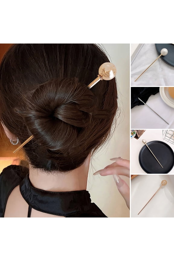 Hair Stick Elegant Simple Design Headdress Metal Korean Style Temperament Hair Clip Pin Hair Accessories