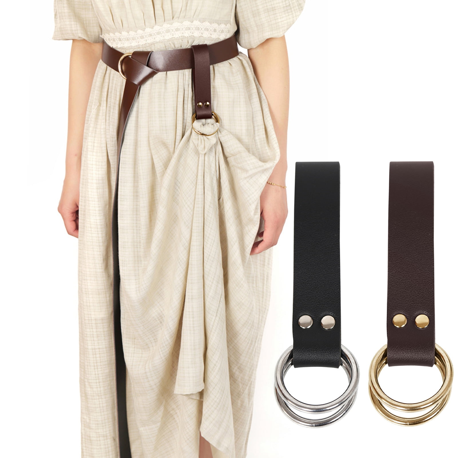 PROCOS 2 PCS Medieval Skirt Hikes Cross Renaissance Waistband