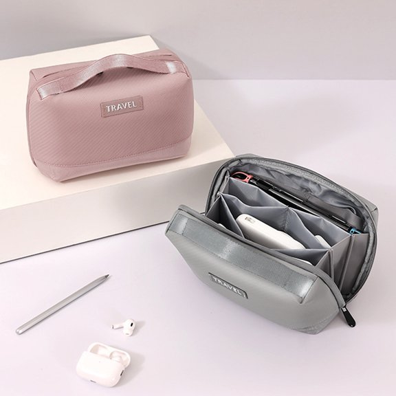 Eoperou Makeup Bag: Large Capacity Waterproof Travel Toiletry Bag with Brush Holder