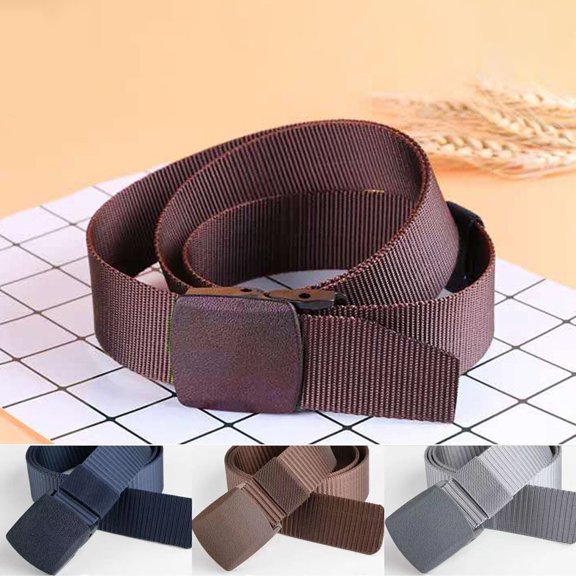Eoperou Men Belt Canvas Decorative High Strength Thicken Solid Color Fix Pants Training Anti-slip Men Waist Belt Men Clothes Accessory