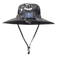 thumbnail image 1 of Eoperou Men Fisherman Hat with Solar Fan Large Brim Windproof Strap USB Charging Anti-UV Sunscreen Quick Dry Great Breathability Outdoor Fishing Camping Travel Cap, 1 of 8