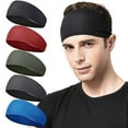 thumbnail image 1 of Eoperou Men Sports Headband Moisture Wicking Wide Workout Headband Quick Drying Solid Color Running Cycling Sweatband Headband, 1 of 8