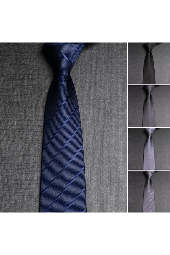 Men Tie Business Tie Work Formal Occasion Stripe Silky Smooth Anti-wrinkle Adjustable Lightweight Clothes Matching Party Wedding Necktie