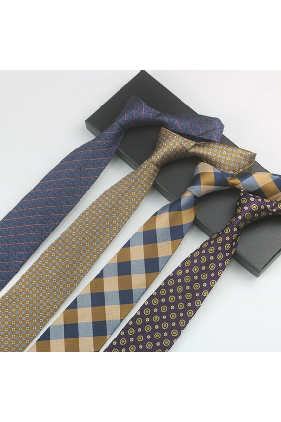 Men Wedding Tie Striped Print Lightweight Adjustable Smooth Surface Vintage Match Shirt Gentleman Exquisite Decorative Neck Tie Party Stuff