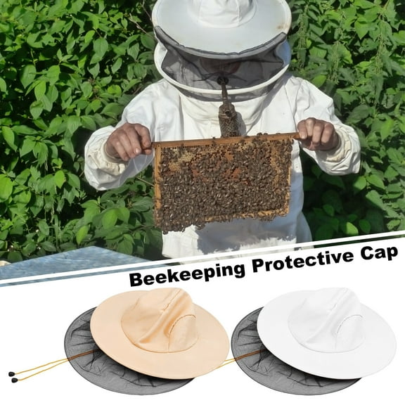 Eoperou Mosquito Head Net Full-Mesh Design Drawstring Windproof Strap Good Breathability Beekeeping Men Bee Prevention Cap Gardening Fishing Protective Cap
