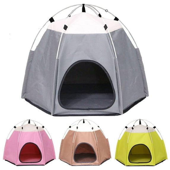 Eoperou Outdoor Indoor Portable Foldable Washable Cute Pet Tent House for Small Cat Dog