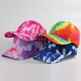 thumbnail image 1 of Eoperou Peaked Cap Adjustable Ultra-Light Non-Fading Wear Resistant Match Freely Decorative Cotton Unisex Tie-Dye Sunshade Cap UV Protection Hat for Outdoor, 1 of 8