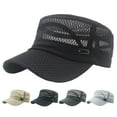 thumbnail image 1 of Eoperou Peaked Hat Solid Color Breathable Lightweight Hollow Out Flap Top Men Caps Outdoor Hat, 1 of 8