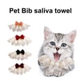 thumbnail image 1 of Eoperou Pet Bandana Adorable Soft Texture Fashionable Flocking Bowknot Lace Dog Cat Collar With Small Bell for Puppy, 1 of 8