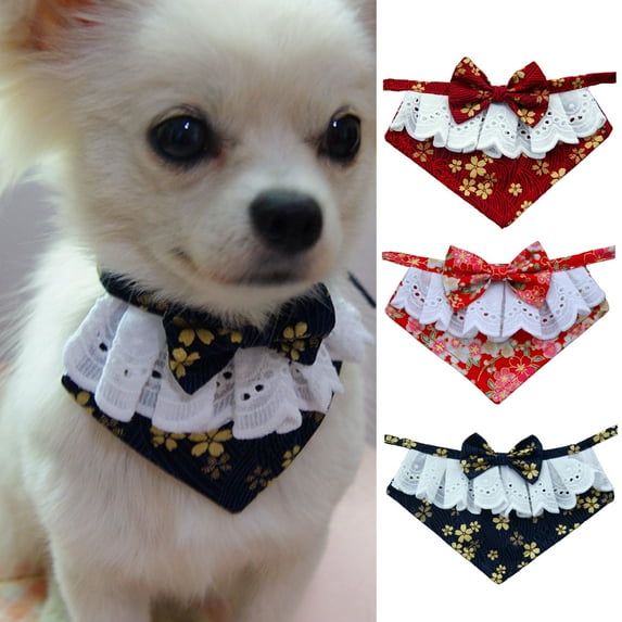 Eoperou Pet Bib Eye-catching Delicate Texture Cloth Tear-resistant Pet Bib Bandanas Decor for Home