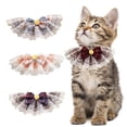 thumbnail image 1 of Eoperou Pet Bibs Eye-catching Wear Resistant Polyester Fashion Badge Pet Collar Lace Bib for Photography, 1 of 8