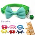 thumbnail image 1 of Eoperou Pet Bow Collar Solid Color Holiday Dress Up Adorable Pet Cats Bow-knot Collar with Bell for Christmas, 1 of 8