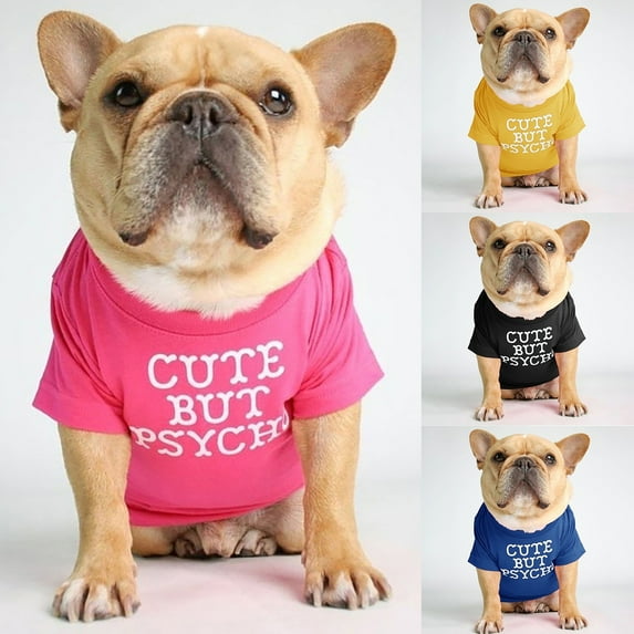 Eoperou Pet T-shirt Round Neck Fine Workmanship Cotton Soft Slight Elastic Pet T-Shirt for Dogs