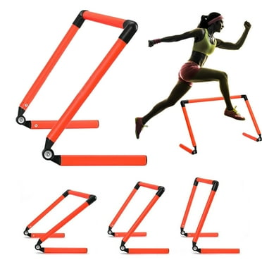 Eoperou Speed Agility Training Hurdle Height Angle Adjustable Detachable Jumping Plyometric Athletes Soccer Basketball Track Field Practice Hurdle Fitness Equipment