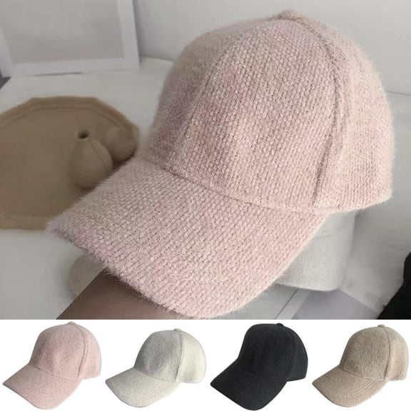 Eoperou Stylish Baseball Hat Casual Keep Warmth All-match Thickened Design Comfortable Hat for Comfort Sun Protection