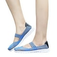 thumbnail image 1 of Eoperou Summer Breathable Women Casual Woven Sneakers Mesh Fabric Outdoor Flats Shoes, 1 of 3