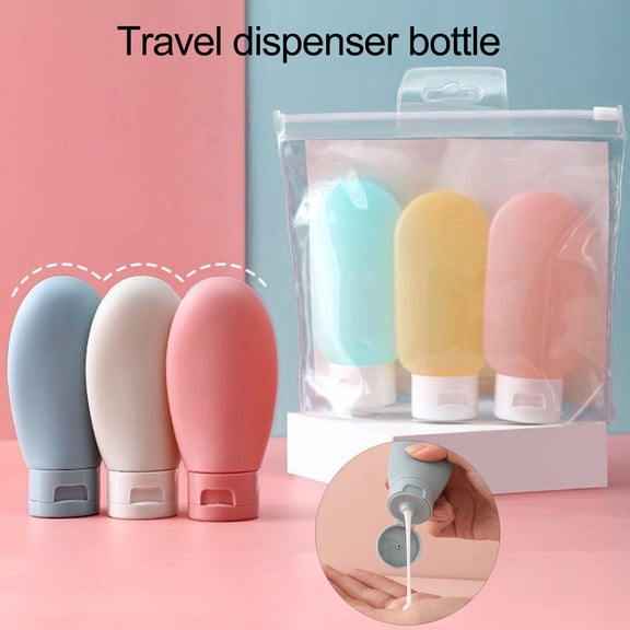 Eoperou Travel Refillable Bottle: 3Pcs/Set 60ML Portable Leak Proof Lotion Shampoo Bottles