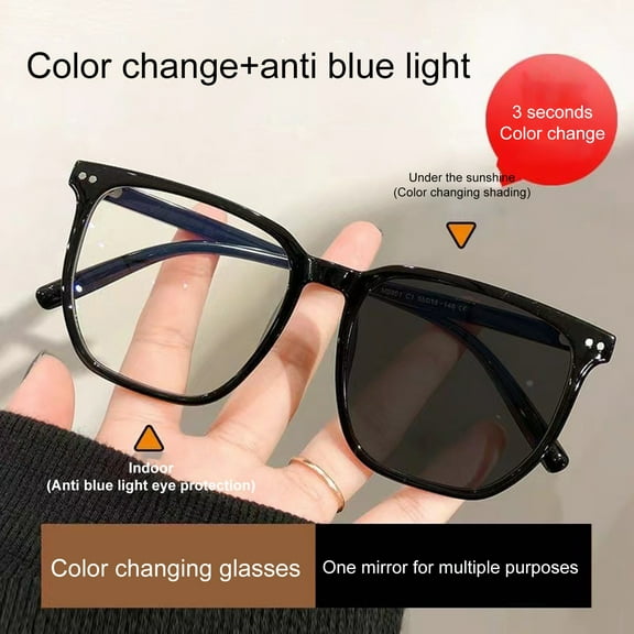 Eoperou Unisex Summer Sunglasses Retro Color-changing PC Lens Anti-UV Block Sunlight Vacation Beach Spectacles Outdoor Eyewear