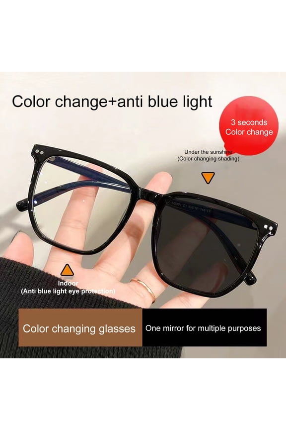 Unisex Summer Sunglasses Retro Color-changing PC Lens Anti-UV Block Sunlight Vacation Beach Spectacles Outdoor Eyewear