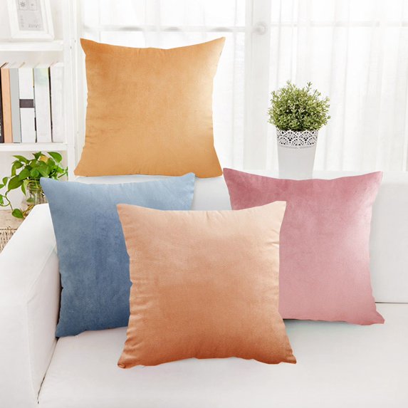 Eoperou Velvet Pillowcase - Pure Color Halloween Decor, Bedroom Car Living Room Sofa Throw Pillow Cover