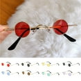 thumbnail image 1 of Eoperou Vintage Punk Small Round Lens Unisex Sunglasses Ultra Small Frame Hip Hop Style Women Men Sun Glasses Photo Props, 1 of 8