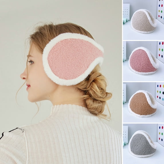 Eoperou Winter Earmuffs Super Soft Ultra-Thick Solid Color Windproof Wear Resistant Keep Warm Ultra-Light Winter Warm Women Earmuffs Ear Warmer Decor for Daily Wear