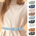 thumbnail image 1 of Eoperou Women Belt Solid Color Pin Buckle Belt Multi Holes Adjustable Length Faux Leather Waistband Jeans Long Pants Belt, 1 of 8